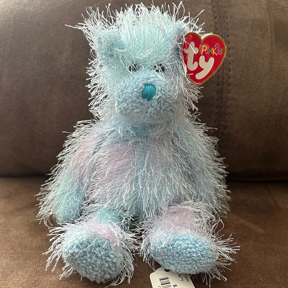 Ty Punkies Blue and Pink Stuffed Animal Beanie baby Twizzles - Picture 8 of 8